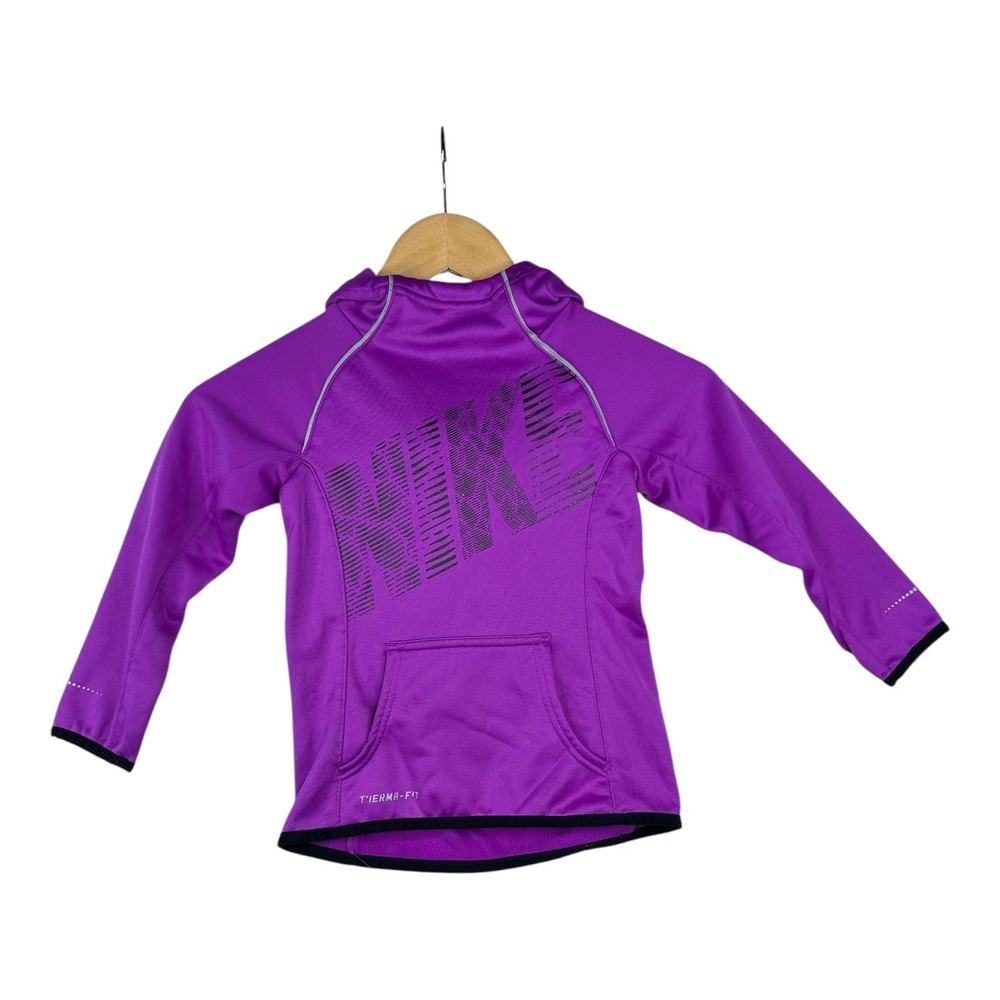 Nike Girls Therma Fit Hooded Pullover‎ size 4 Purple